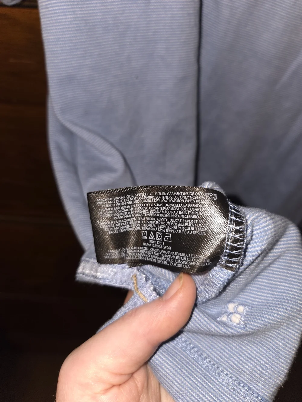 XL 100% Cotton Banana Republic Light Blue Polo Shirt
